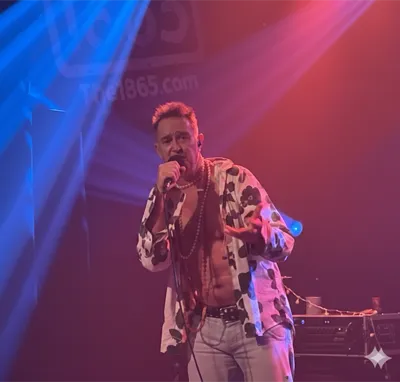Aidan Sheridan, vocals for The Joneses Smiths tribute band